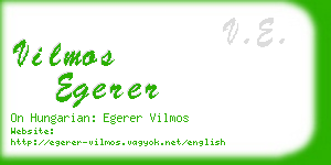 vilmos egerer business card